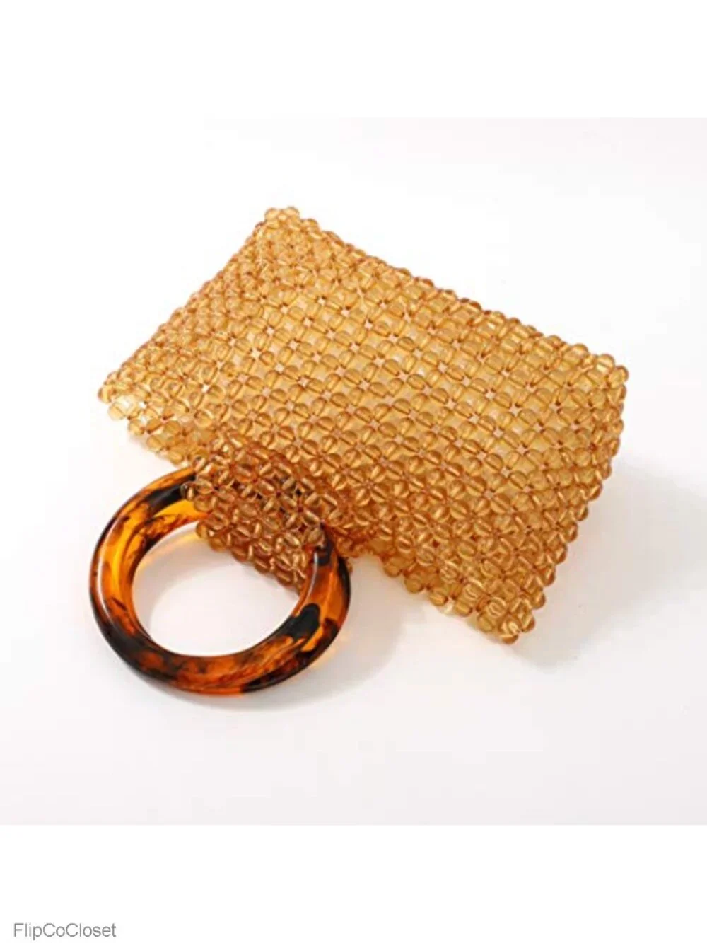Women Transparent Beaded Acrylic Handbag Hobo